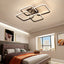 Quadrilateral LED Ceiling Chandelier – Smart Dimmable Light with Remote & App Control